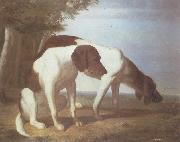 Jacques-Laurent Agasse Foxhounds in a Landscape oil painting on canvas